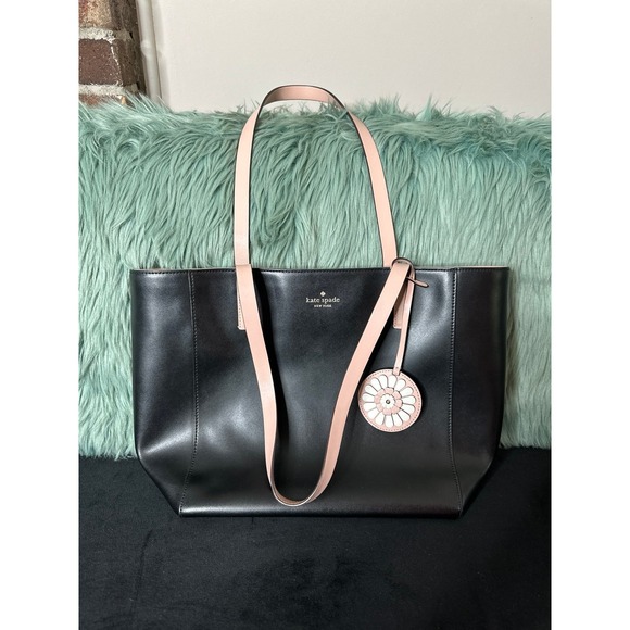 kate spade Handbags - Kate Spade Magnolia Street Tote Bag Large Black Zip Close Leather CLEAN